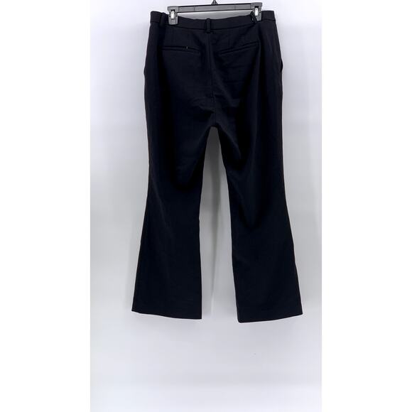 UNIQLO Women's Black Solid Regular-Fit Wide-Leg Ankle Pant SZ L - Picture 2 of 9